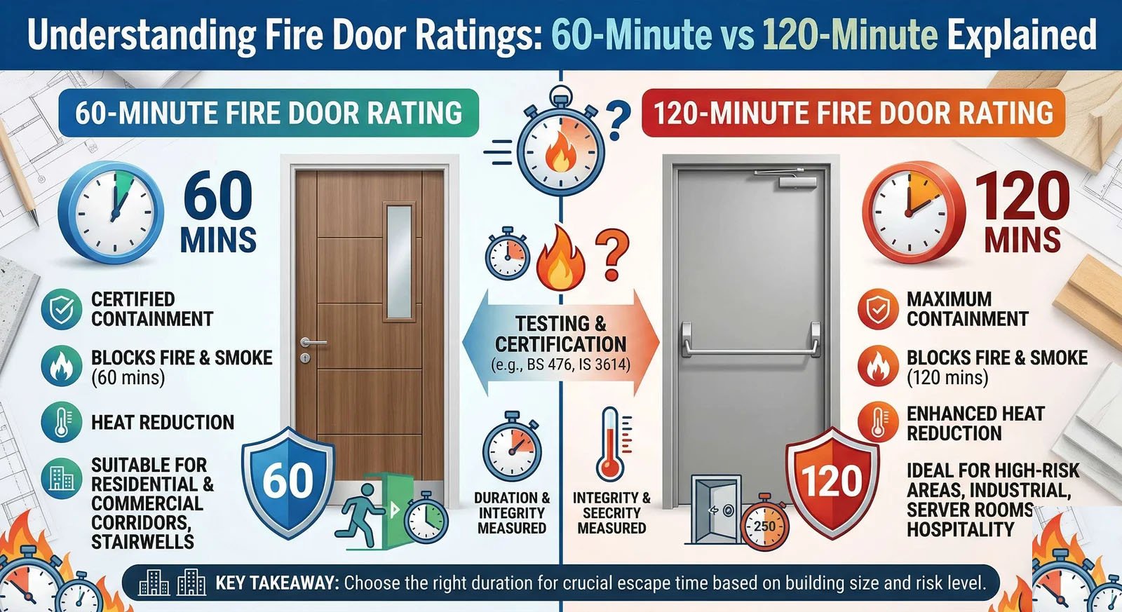 IFES Fire Door Ratings 60 Minute vs 120 Minute India
