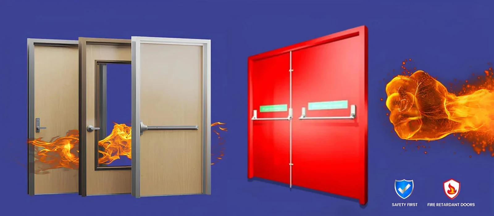 Fire metal door